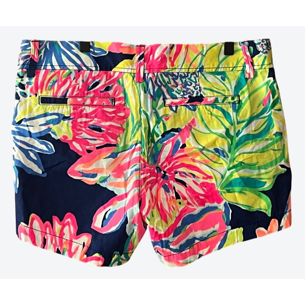 Lilly Pulitzer Size 10 Callahan Short Pink Yellow Green Blue White 34" x 5" - Picture 3 of 8